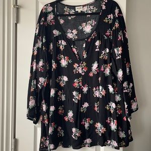 Nordstrom plus size floral peplum blouse